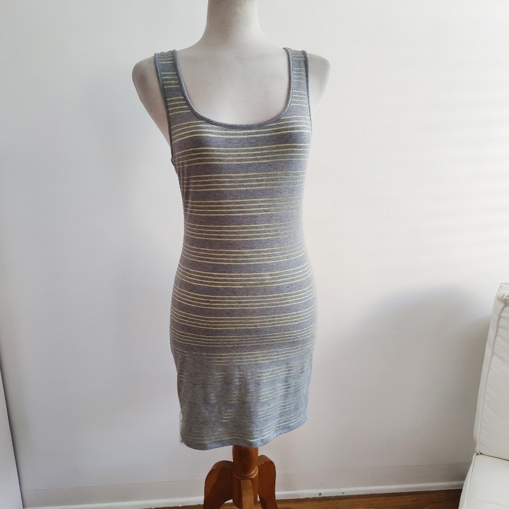 Guess Tank Dress / Gray & Neon Yellow / Medium